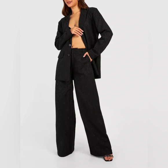 Boohoo NWT Lace Wide Leg Trousers - Picture 1 of 7